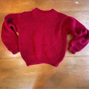 Moods Krizia Vintage M red ramie cotton knit crop sweater